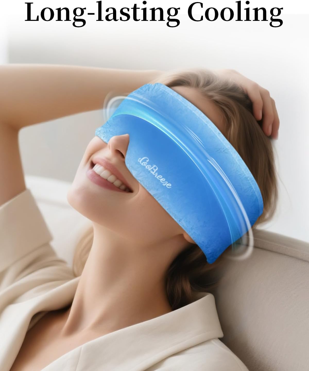 Cooling Eye Mask for Puffy Eyes, Headache and Migraine Relief Gel Eye Mask, for Headache