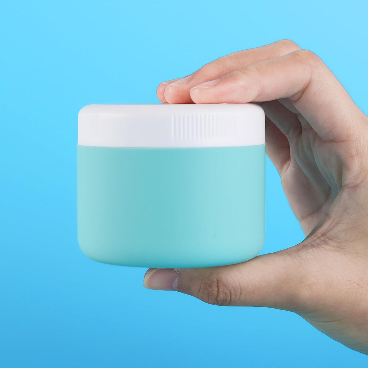 Travel Containers for Toiletries, Silicone Cream Jars BPA-Free, Leak-proof 3oz Travel Size