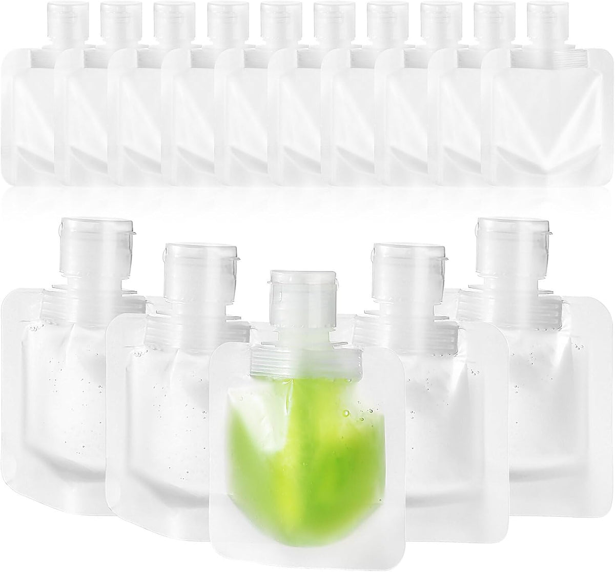 Beaupretty 15pcs Travel Pouches for Toiletries, 30ml Refillable Empty Travel Size Containers, Small