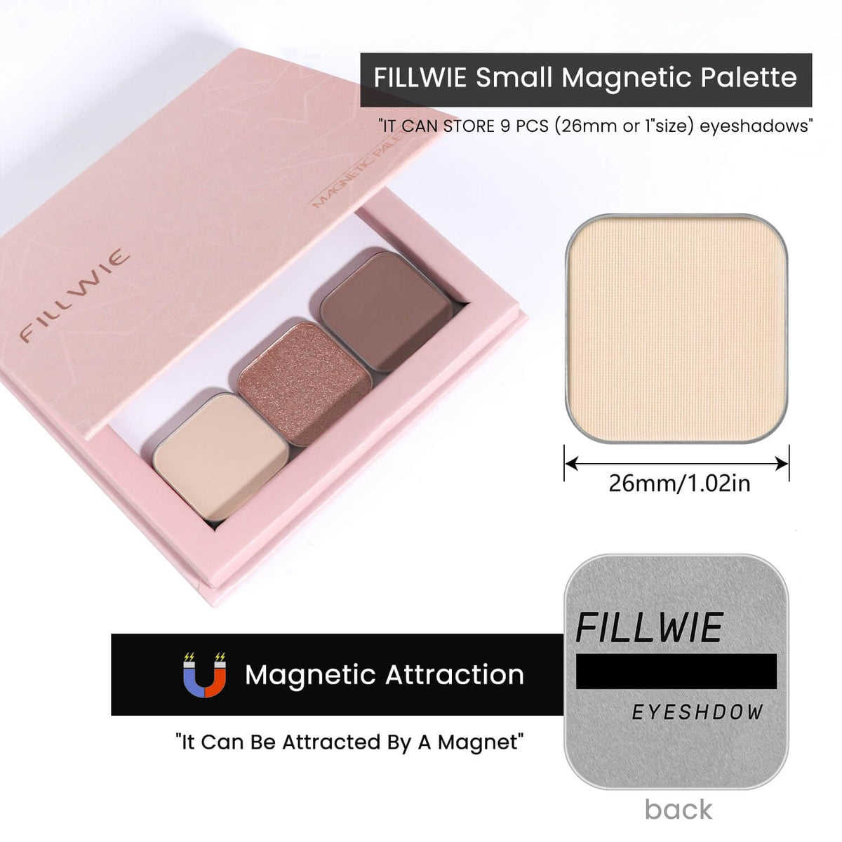 3-Color Eyeshadow Combo Pack – Matte & Shimmer Neutral Shades,Powder, Highly Pigmented