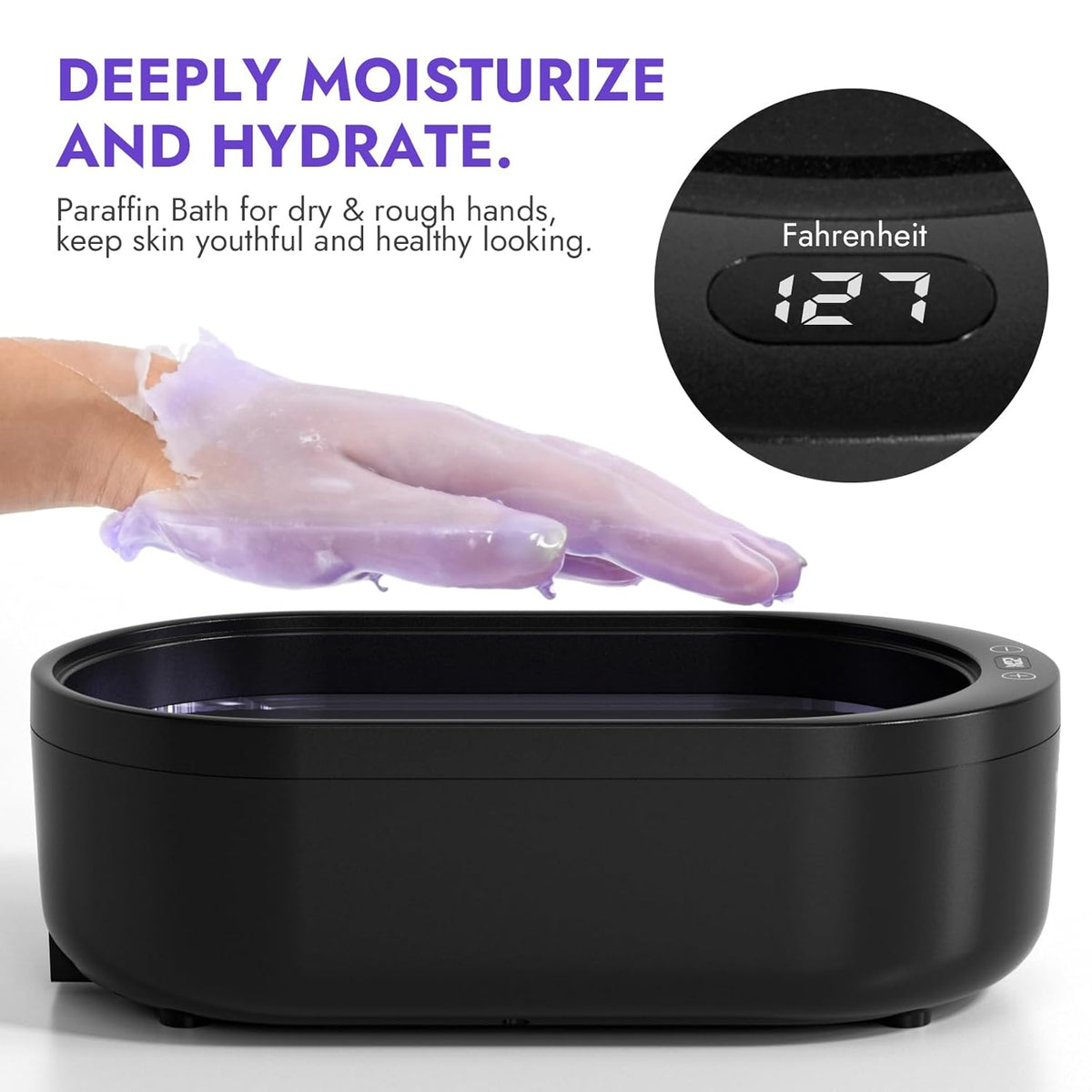 Small Paraffin Wax Machine for Hands - Small Size Hand Wax Paraffin Machine 2000ml With 3 packs of