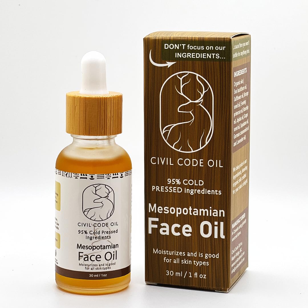 Civil Code Mesopotamian Face Oil – Organic Anti Aging Facial Oil for Women with Sea Buckthorn