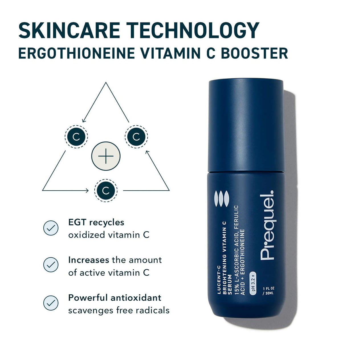 Skin Lucent-C, Vitamin C Serum for Face. Professional Facial L-Ascorbic Acid, Ferulic Acid Formula