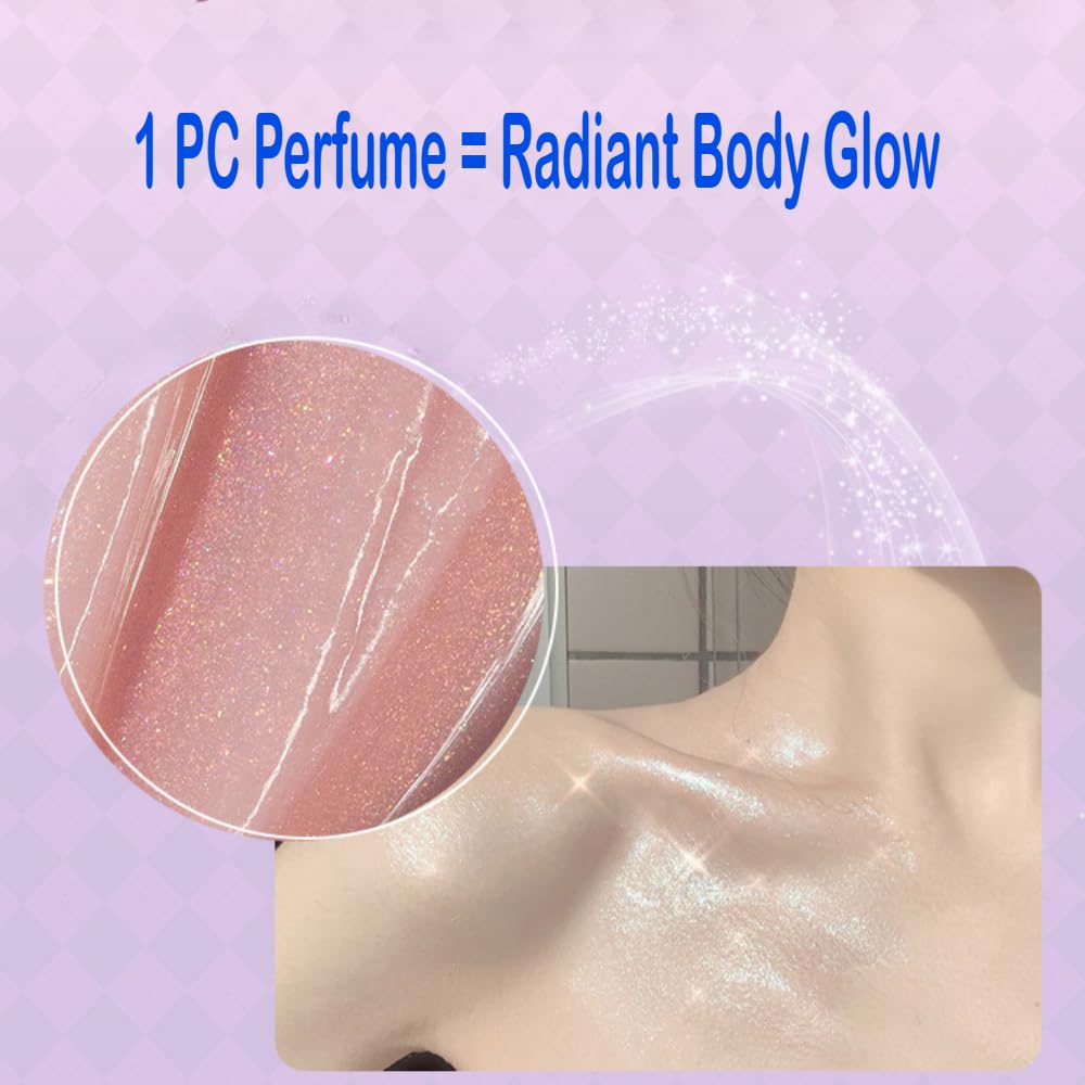 Mini Ice Cube Cooling Solid Perfume Balm - Refreshing Fruity Scent with Shimmer Highlighter