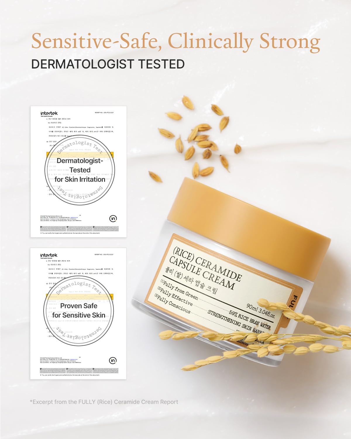 FULLY Rice Ceramide Moisturizing Cream – Deep Hydration Korean Facial Cream with Rice Bran Extract