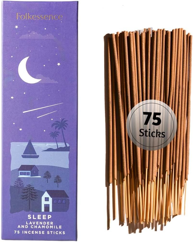 Folkulture Incense Stick for Home | Pack of 75 (8") Non Toxic Insence-Sticks for Meditation with 45