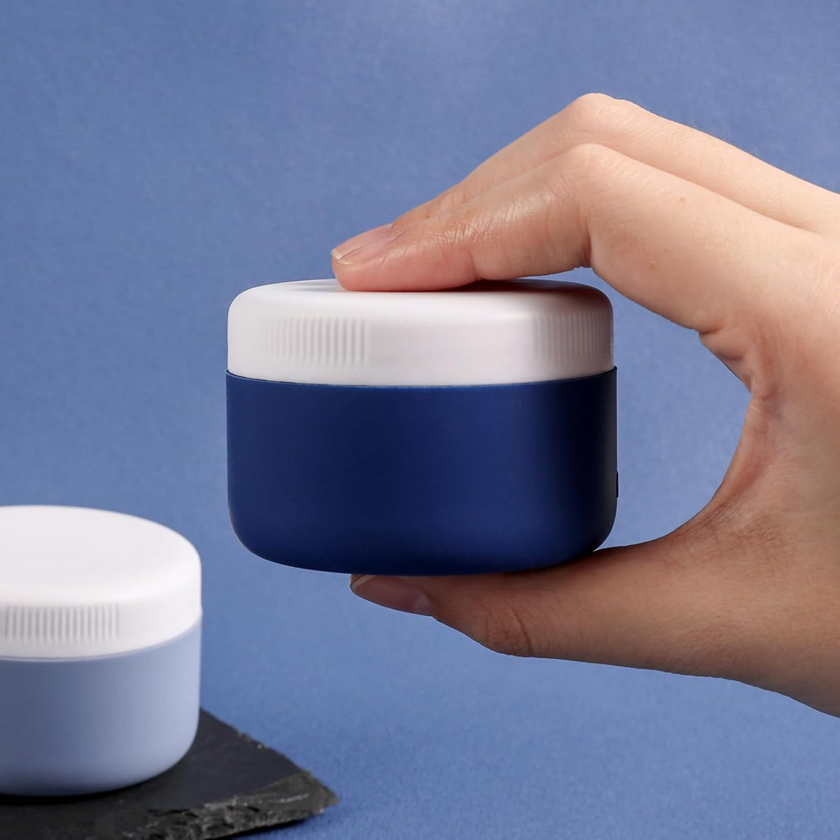 Travel Containers for Toiletries, Silicone Cream Jars BPA Free, TSA Approved 2oz Travel Size