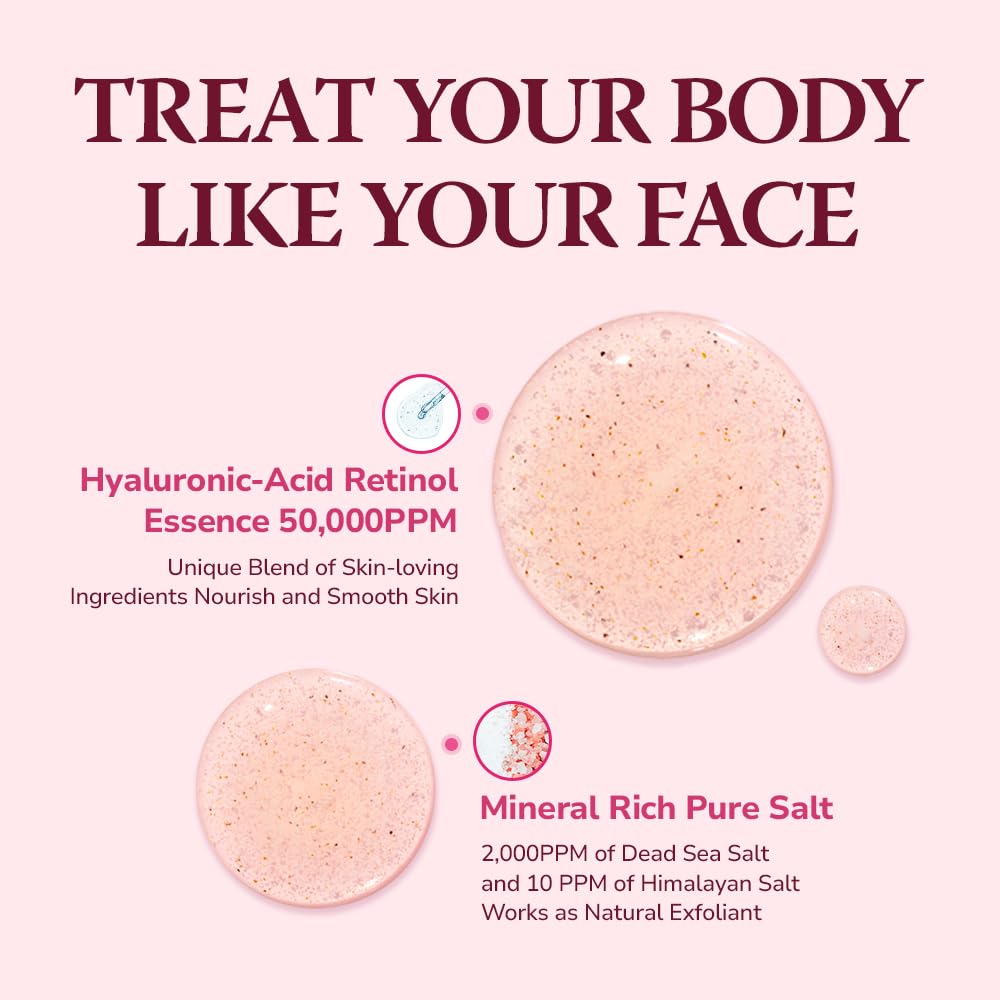 HIMALAYA PINKSALT Daily Scrub & Body Wash - Exfoliating Body Scrub, Dead Sea Salt & Himalayan Pink