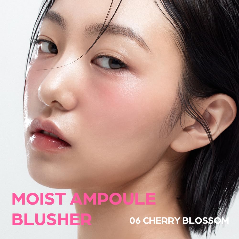 Moist Ampoule Blusher with 50% Moisture Essence | Hydrating & Long-Lasting Blush | 0.68fl.oz (9