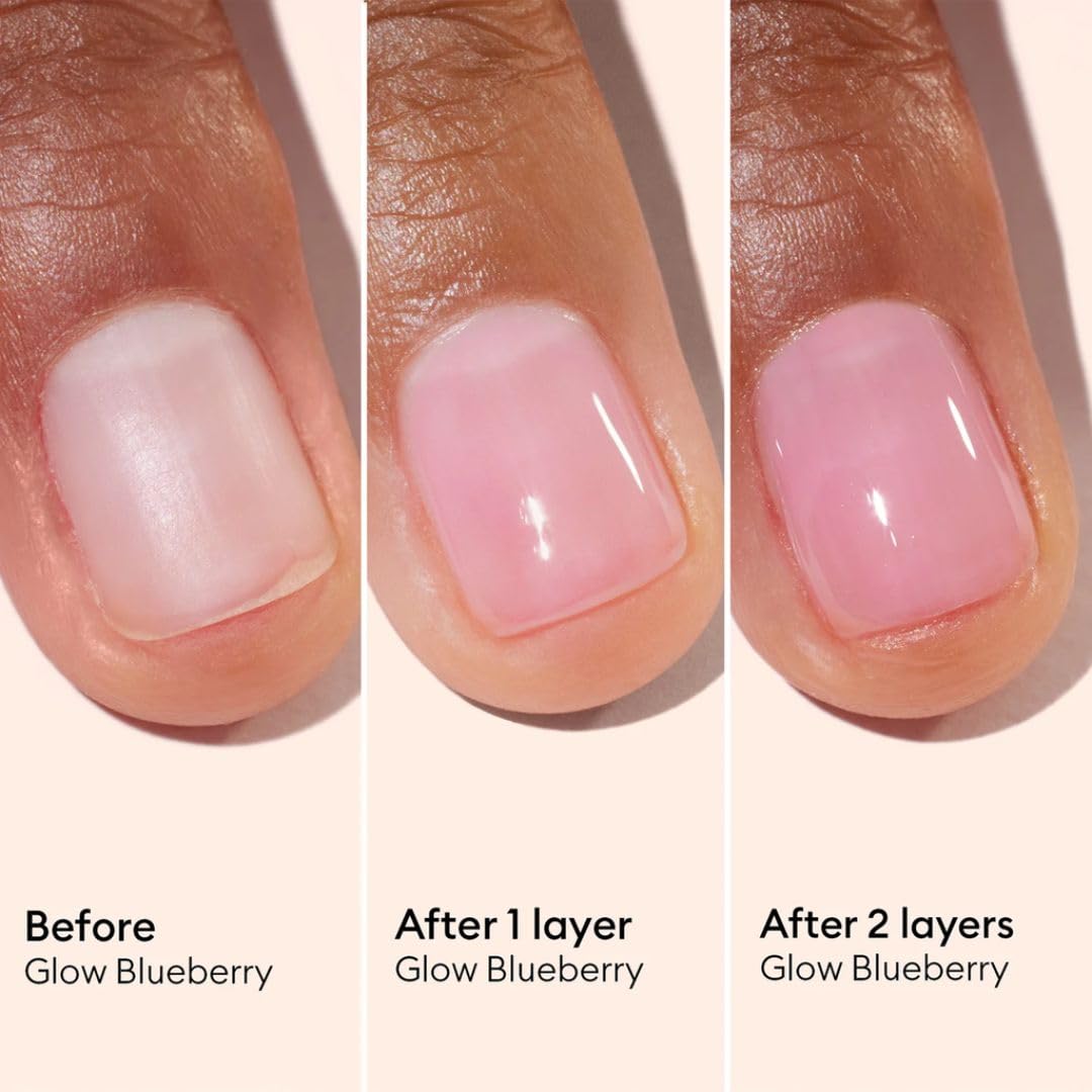Manucurist Active Glow Blueberry All-in-One Perfecter Nail Polish & Care - No Lamp - Vegan & Made