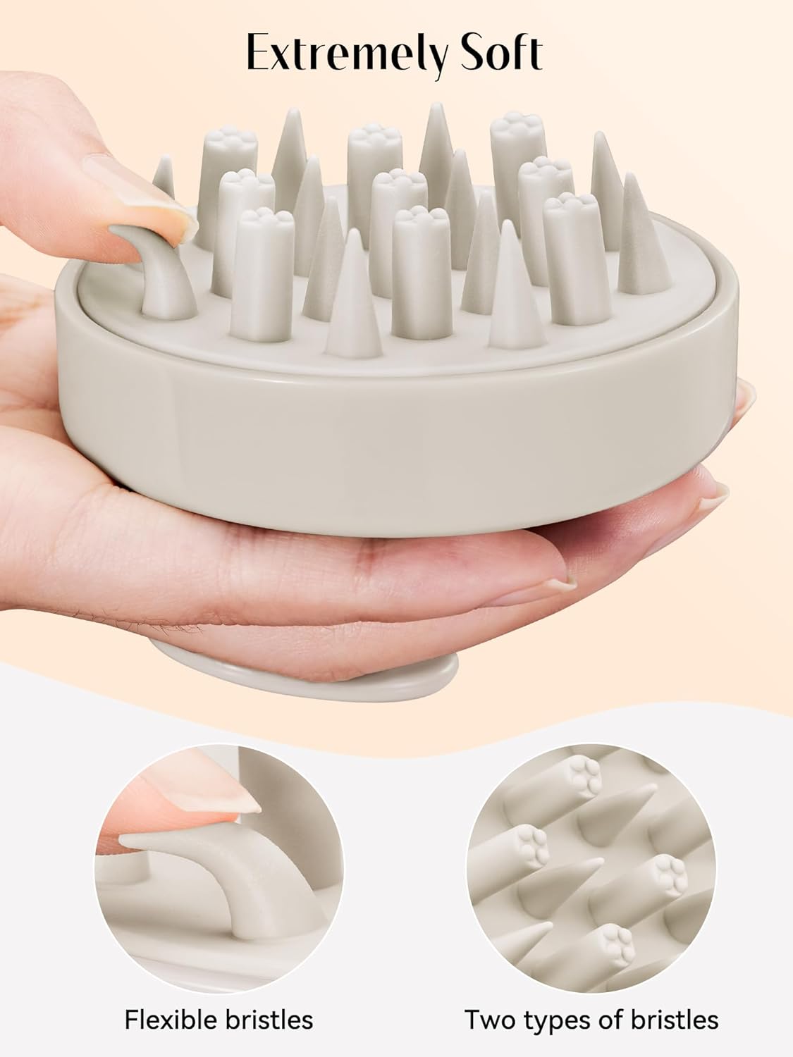 HEETA Hair Scalp Massager Brush, Updated Hair Shampoo Brush, Wet & Dry Scalp Exfoliator with Soft