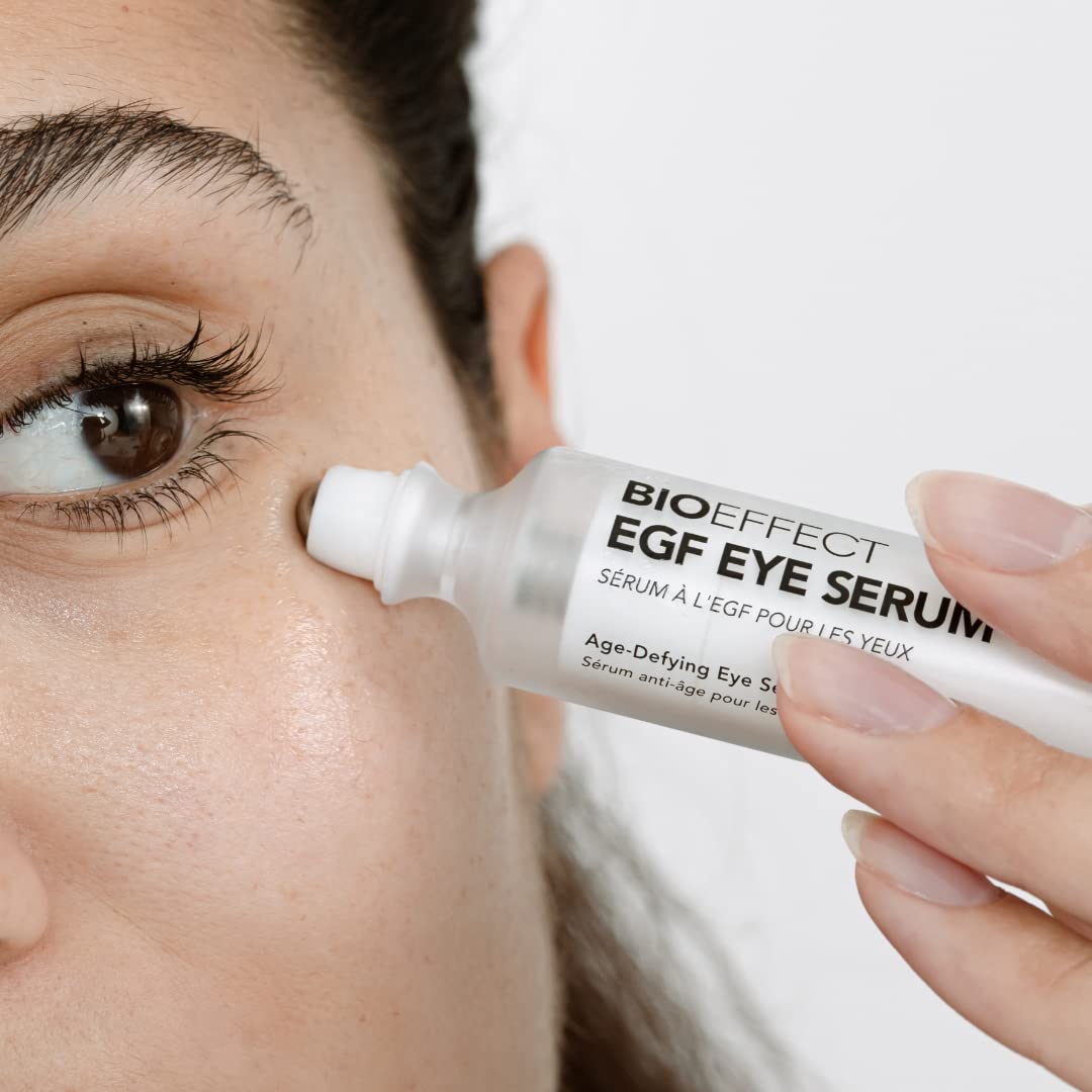 BIOEFFECT EGF Eye Serum with De-Puffer Rollerball, Anti-Aging, Moisturizing Contour Gel To Visibly