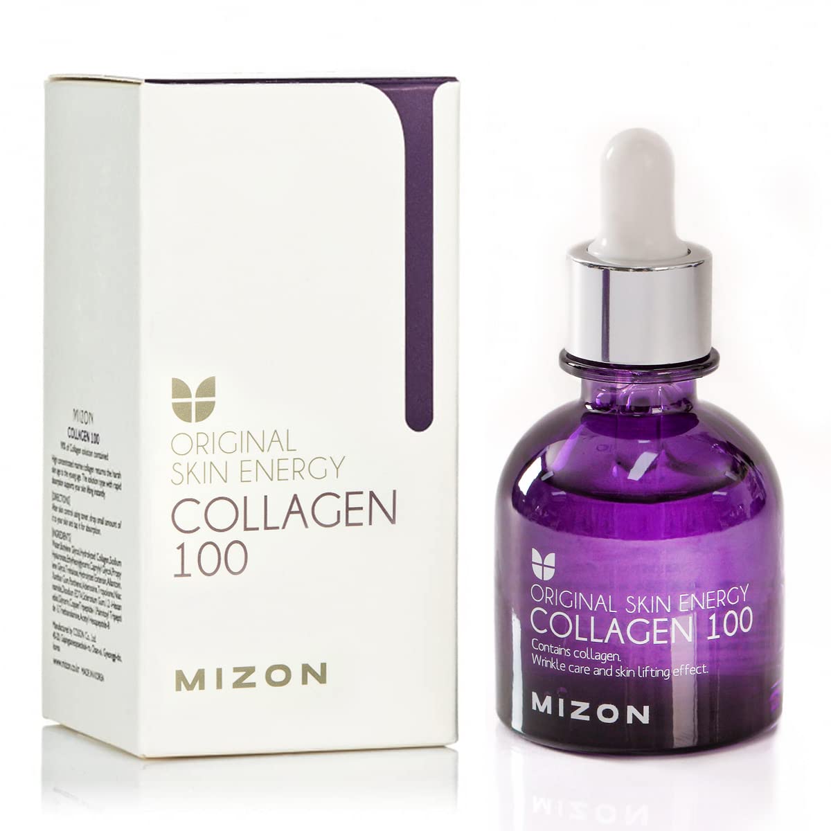 MIZON Collagen 100 Korean Ampoule with Concentrated Marine Collagen Elasticity Booster Serum
