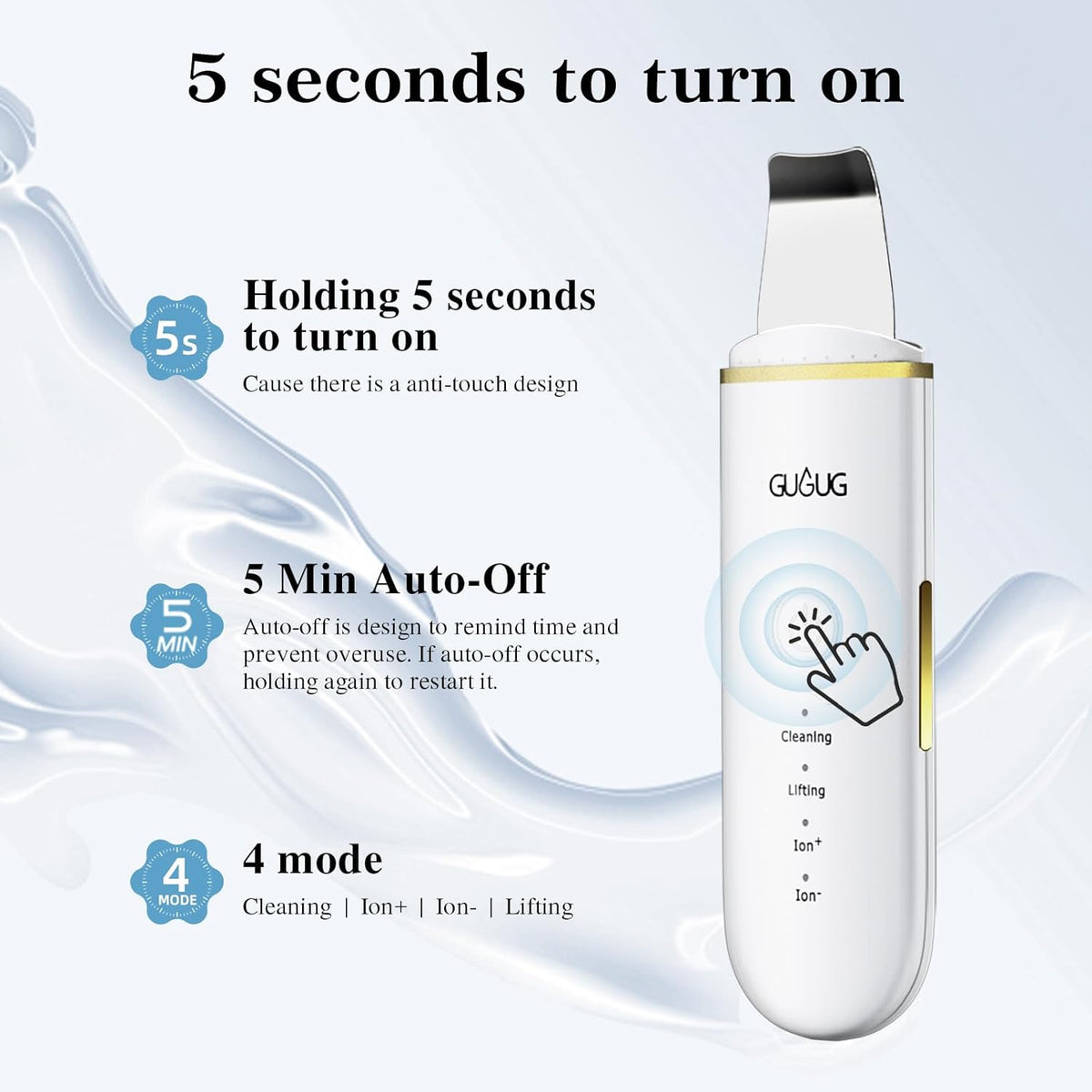 GUGUG Skin Scrubber Face Spatula Skin Spatula Pore Cleaner Blackhead Remover Tools for Facial Deep