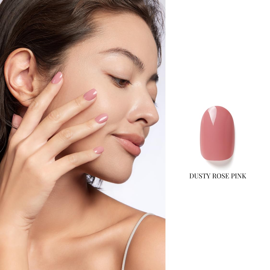 NAILOG One Step Nude Pink Gel Nail Polish 12ml Top Coat Color Gel Base 3-In-1 Formula Soak Off UV