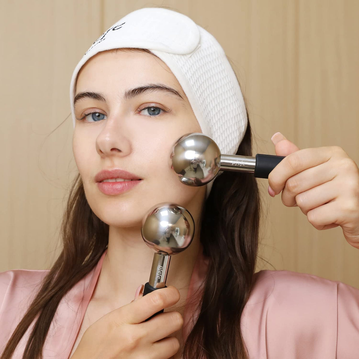 Ice Globes for Face & Eyes, Unbreakable Stainless Steel Cryo Sticks for Beauty Routines, Facials