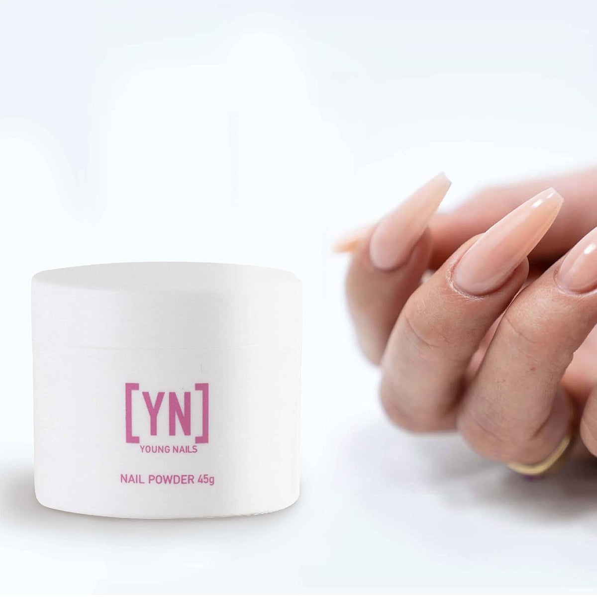 Young Nails Acrylic Core Powder - Self-Leveling Acrylic Nail Powder, Clear Nude Pink White Acrylic