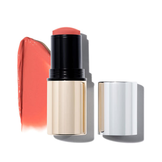 MAKE Beauty Heat Stroke Cream Blush Stick for Cheeks with Natural Hydrating Dewy Finish. Creamy Gel