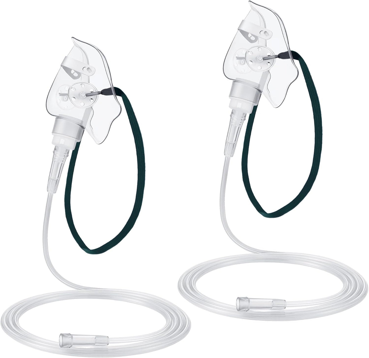 Geiserailie 2 Pack M Size Oxygen Mask with 6.6 Ft Tubing and Adjustable Elastic Strap, Adult Oxygen