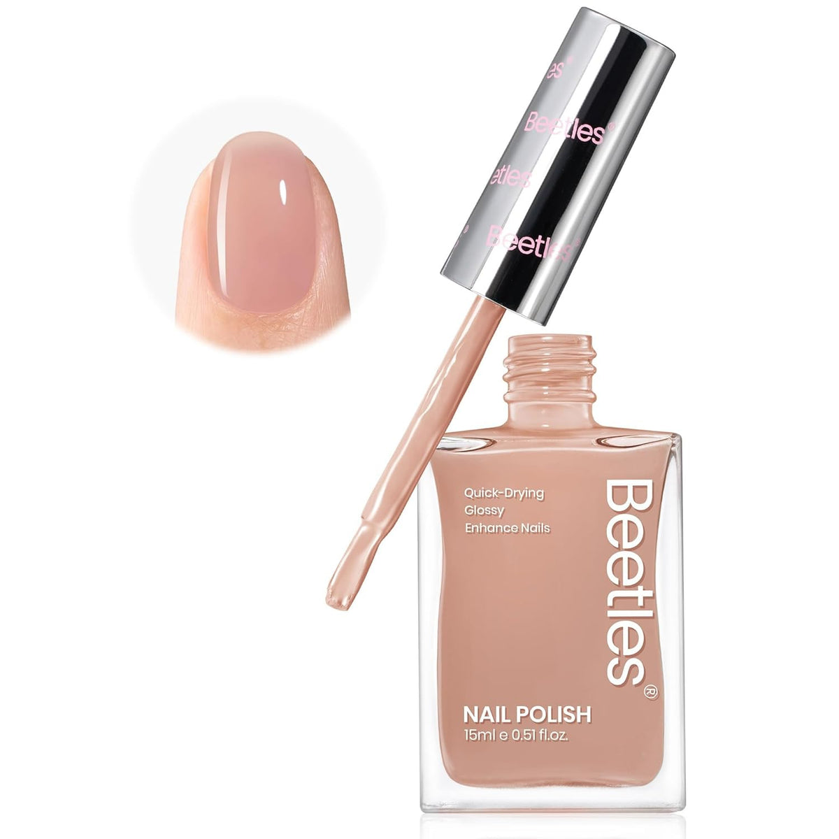 Beetles Nail Polish - Jelly Nail Polish Nude Nail Concealer Fast Dry Quick Natural Brown Nail