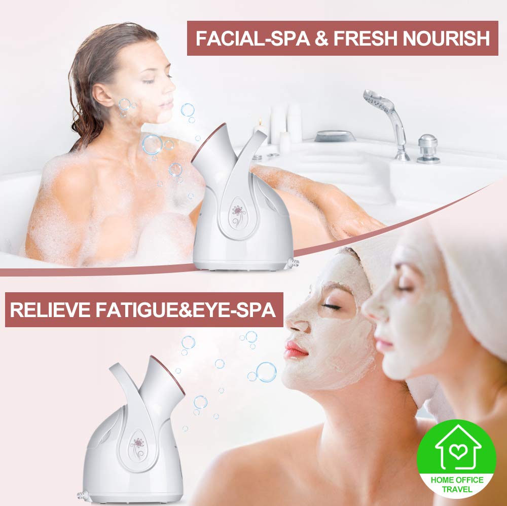 Facial Steamer, Amconsure Nano Ionic Face Steamer for Home, 100ML Warm Mist Humidifier for Women