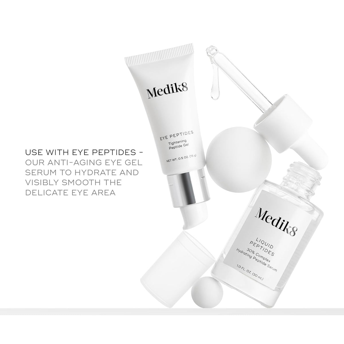 Medik8 Liquid Peptides - Regenerating Multi Peptide Serum - Smooths Wrinkles and Fine Lines