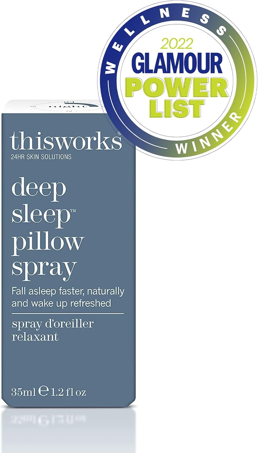 THISWORKS Deep Sleep Pillow Spray – Fast-Acting Natural Formula with Lavender for Relaxation and