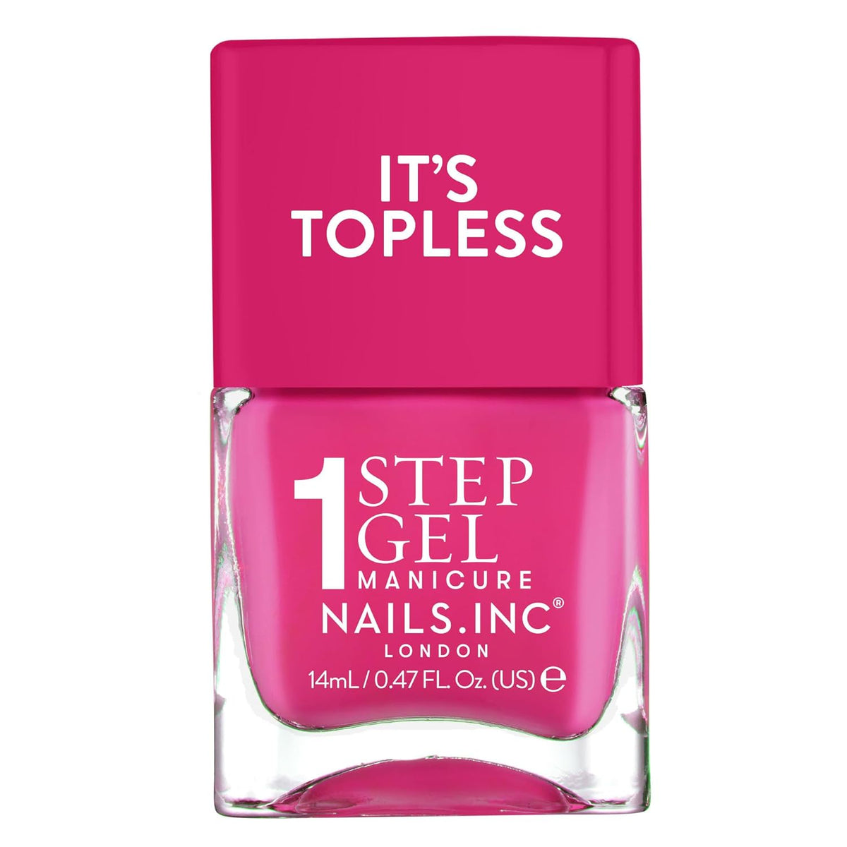 Nails Inc It's Topless Gel-Like Nail Polish, 4-in-1 Base Coat, Treatment, Color & Top Coat, Long