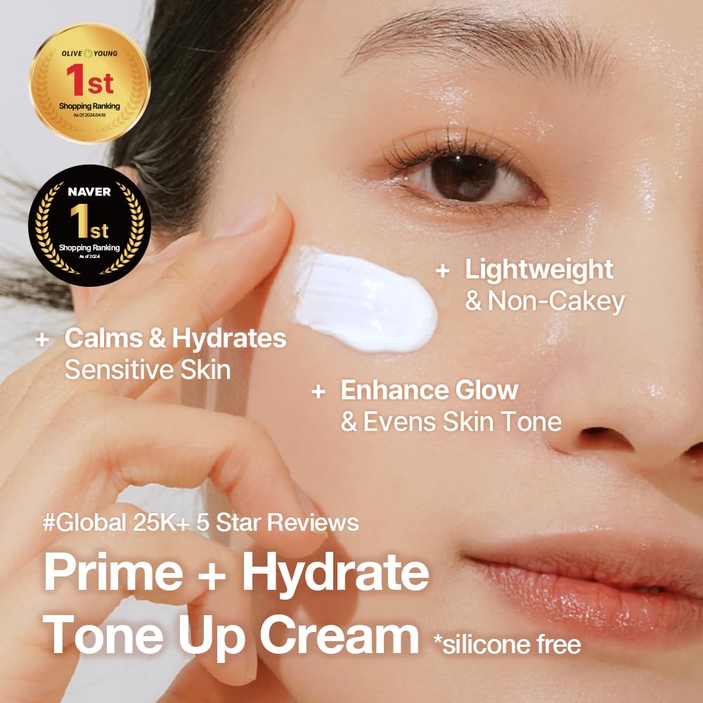 NDP Vitamin B9 Tone-up Cream, Silicone Free Face Primer for Pore Minimizing, 95% Pure Cica Extract