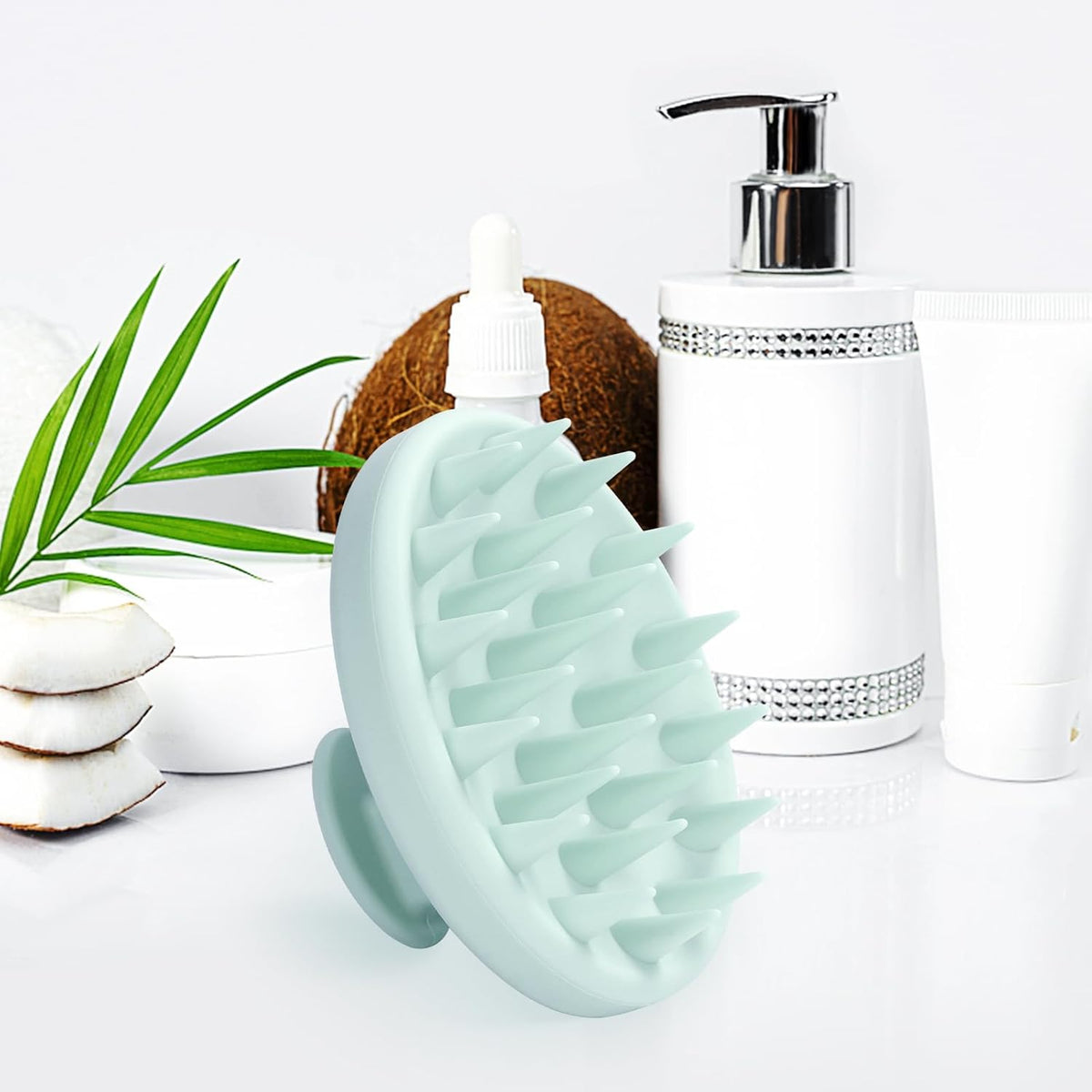 Silicone Scalp Massager, Scalp Scrubber for Hair Growth with Soft Bristles, Scalp Exfoliator Brush