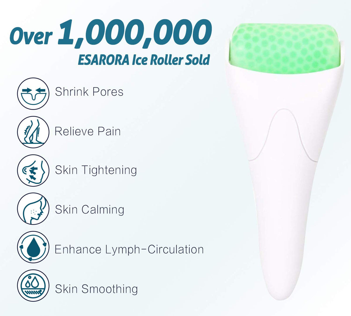 ESARORA Ice Roller for Face & Eye, Puffiness, Migraine, Pain Relief and Minor Injury, Skin Care
