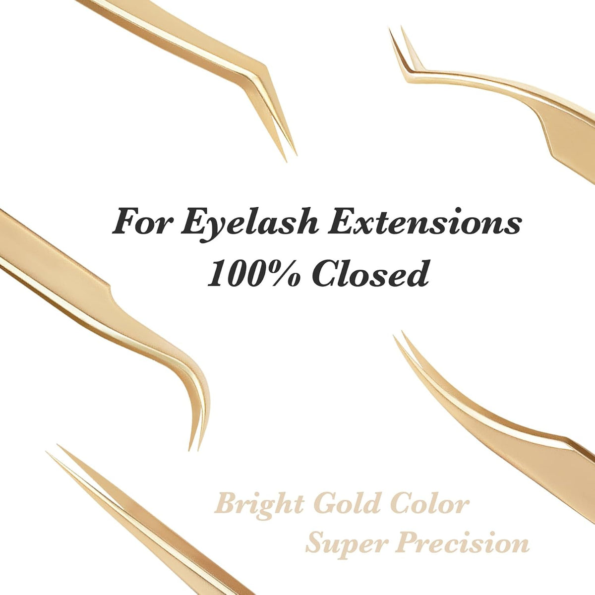 Tweezer Eyelash Extensions 1 PCS Stainless Steel 45 Degree Pointy Hook Multipurpose Tweezer