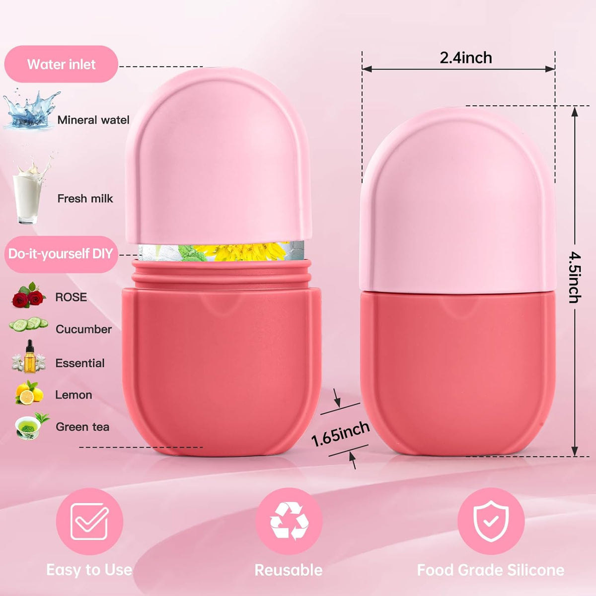 Coquette Ice Roller for Face and Eye, Ice Face Roller, Aesthetic Skin Care Tools Gifts for Women