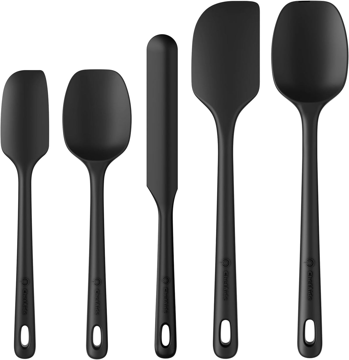 5 Pieces Silicone Spatula Set, Food Grade Rubber Spatula, Upgrade Strong Handle with Ergonomic