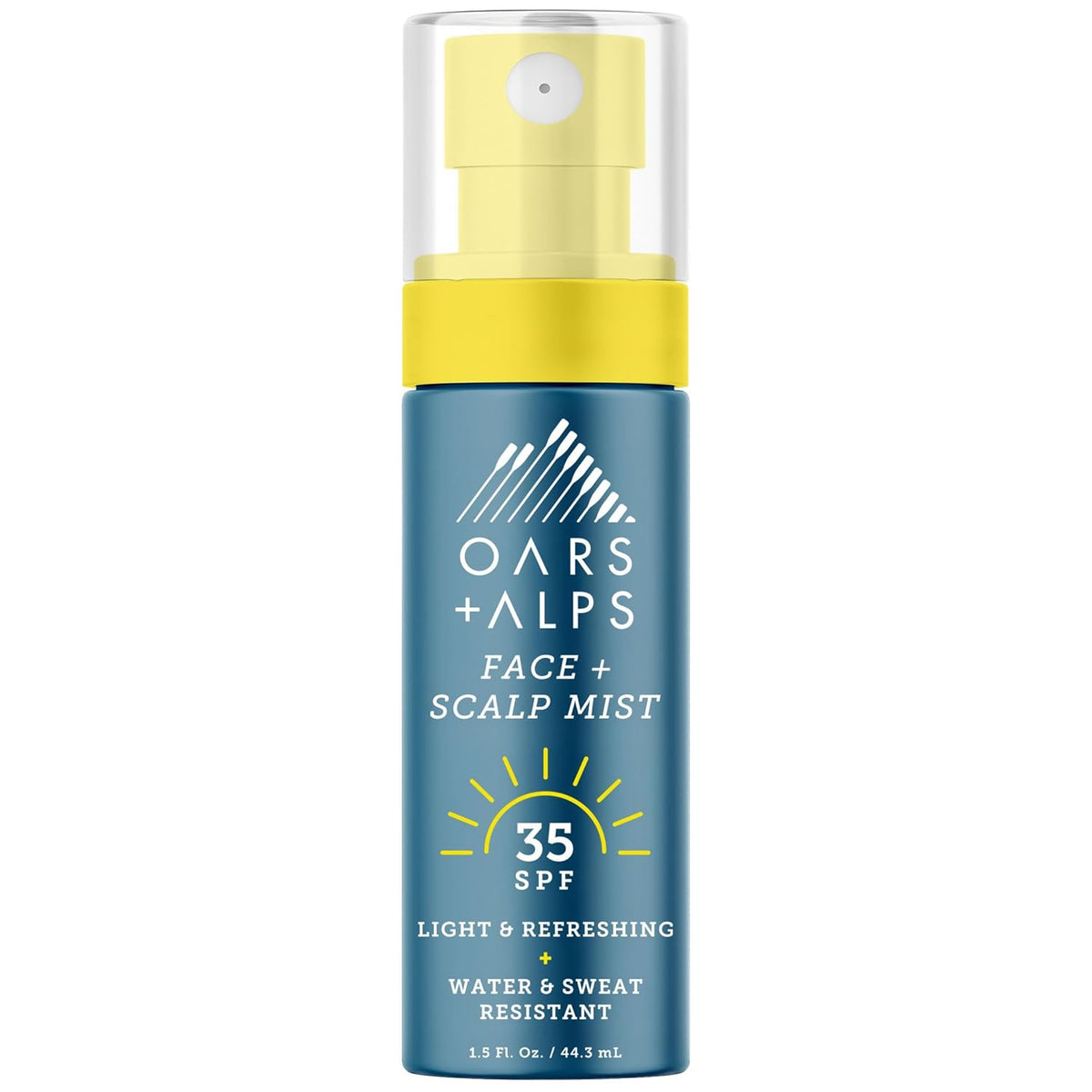 Oars + Alps Face & Scalp Sunscreen Spray Mist, SPF 35 Facial & Hair Sunscreen, Protects from Blue