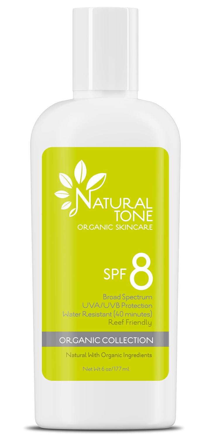 SPF8 Broad Spectrum Natural Sun screen, Soothing and Hydrating Mineral Sunscreen, Vegan
