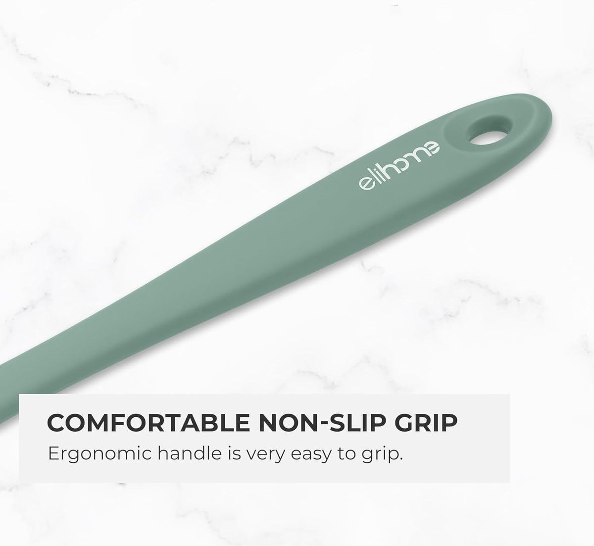 Elihome Skinny Silicone Spoonula - Non-Stick Heat Resistant Silicone Scraper Spatula for Mixing
