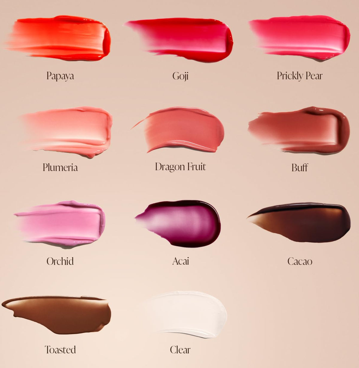 Saltair Hydrating Lip Oil Balm, Clear and Tinted Lip Gloss, Essentials Shades 5-Pack. Moisturizing