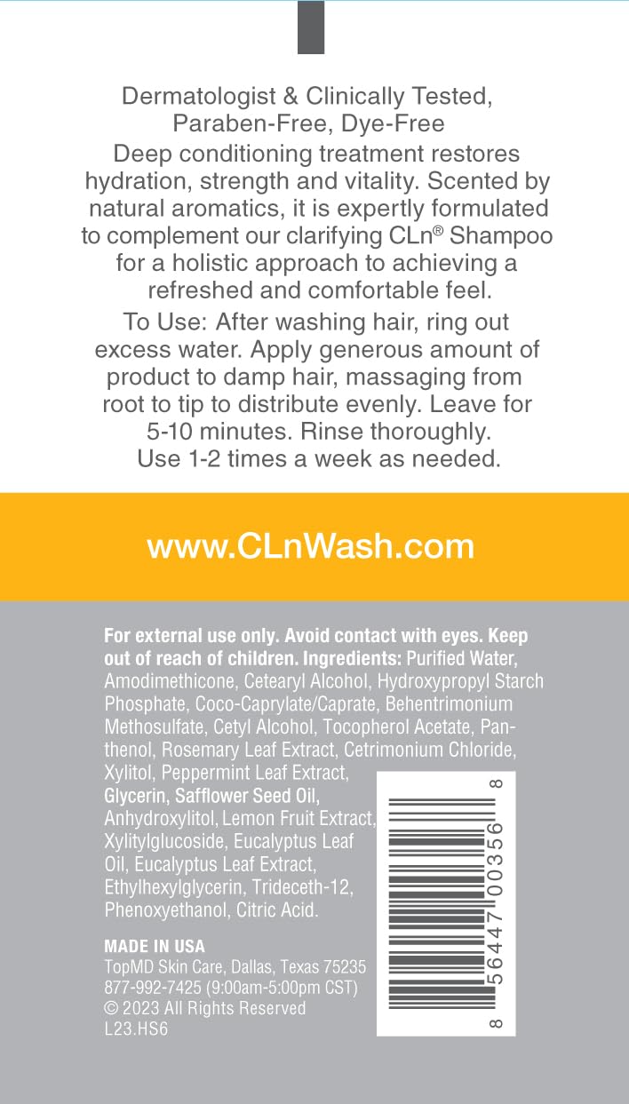 CLn® Hair & Scalp Mask Conditioner - Deep Conditioner for Hair & Scalp Prone to Dryness & Damage