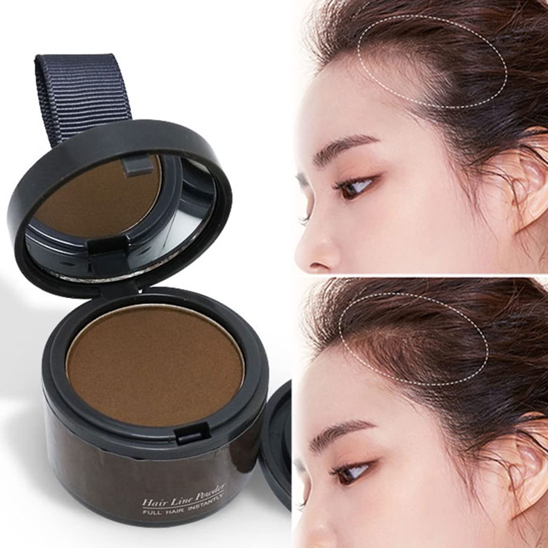 Hairline Powder (Red-Brown Bright) - Instantly Cover Gray Hair with Color Shadow, Touch-Up for Thin