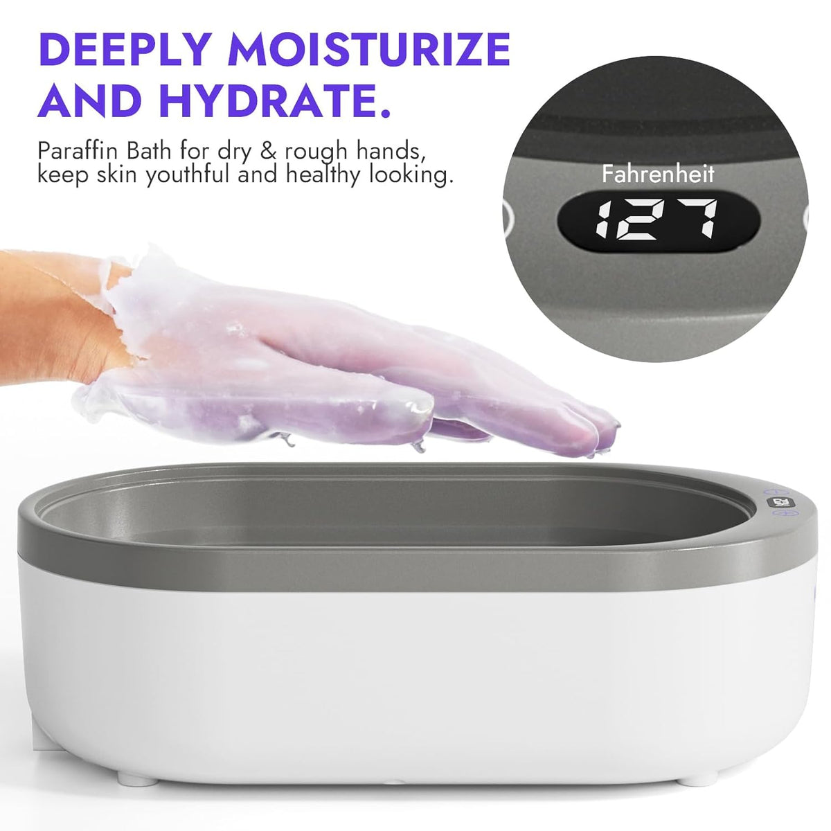 Small Paraffin Wax Machine for Hands - Paraffin Hand Wax Machine 2000ml Small Size With 3 packs of