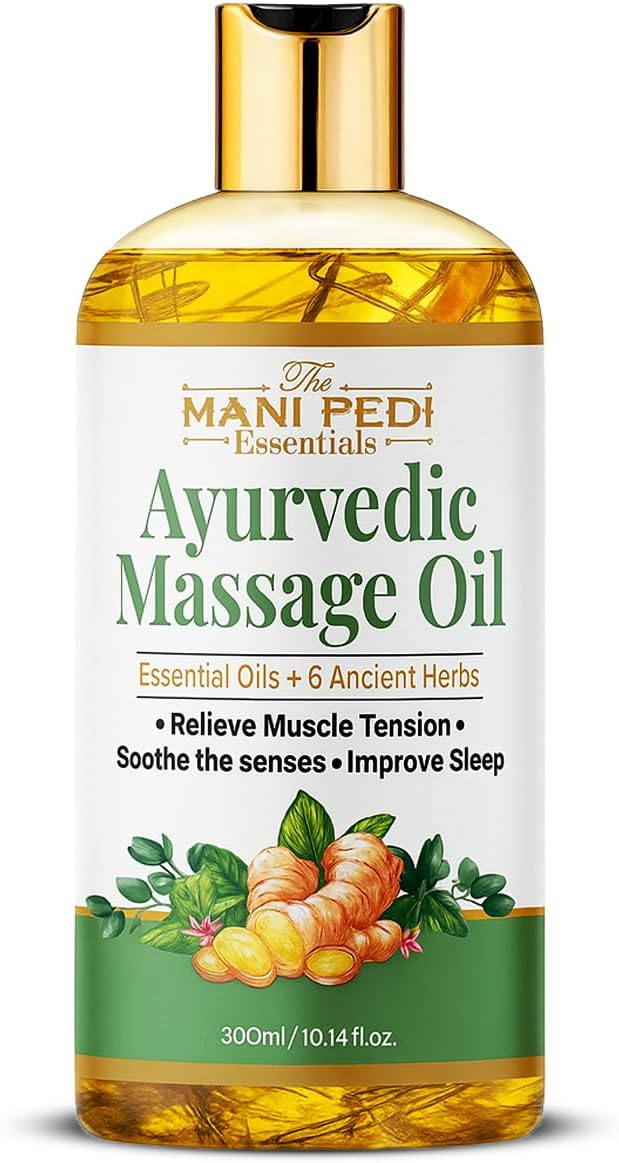 Ayurvedic Massage Oil enriched with Clove, Almond, Lemongrass & Lavender Oils & 6 Ancient Herbs.