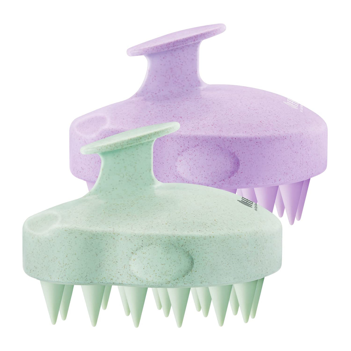HEETA Scalp Massager 2 Pack for Hair Growth, Soft Silicone Bristles to Remove Dandruff and Relieve
