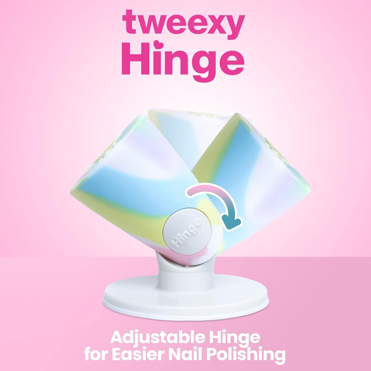 tweexy Hinge Untippable Nail Polish Bottle Holder | Anti-Spill Nail Polish Holder Stand, Tilted