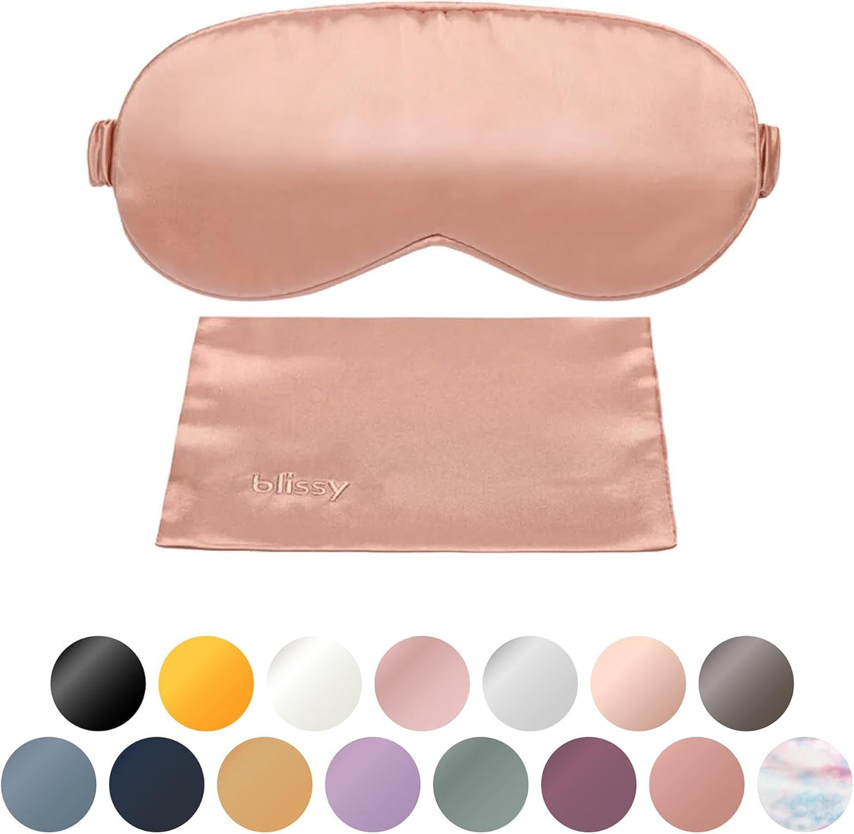 Blissy Silk Sleep Mask - Silk Eye Sleeping Mask for Women & Men for Total Blackout - 100% Pure