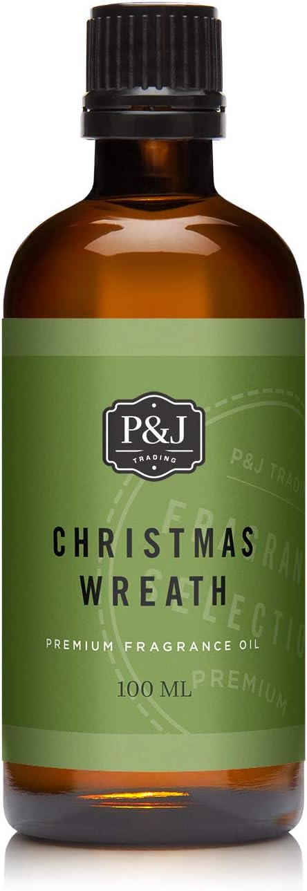 P&J Trading - Christmas Wreath Scented Oil 100ml - Fragrance Oil for Candle Making, Soap Making