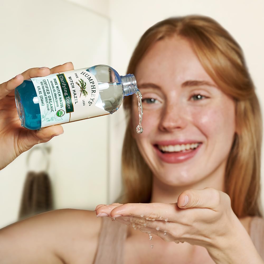 Humphreys Witch Hazel Clarifying Toner | Wild Harvested Witch Hazel | USDA Organic | Natural |