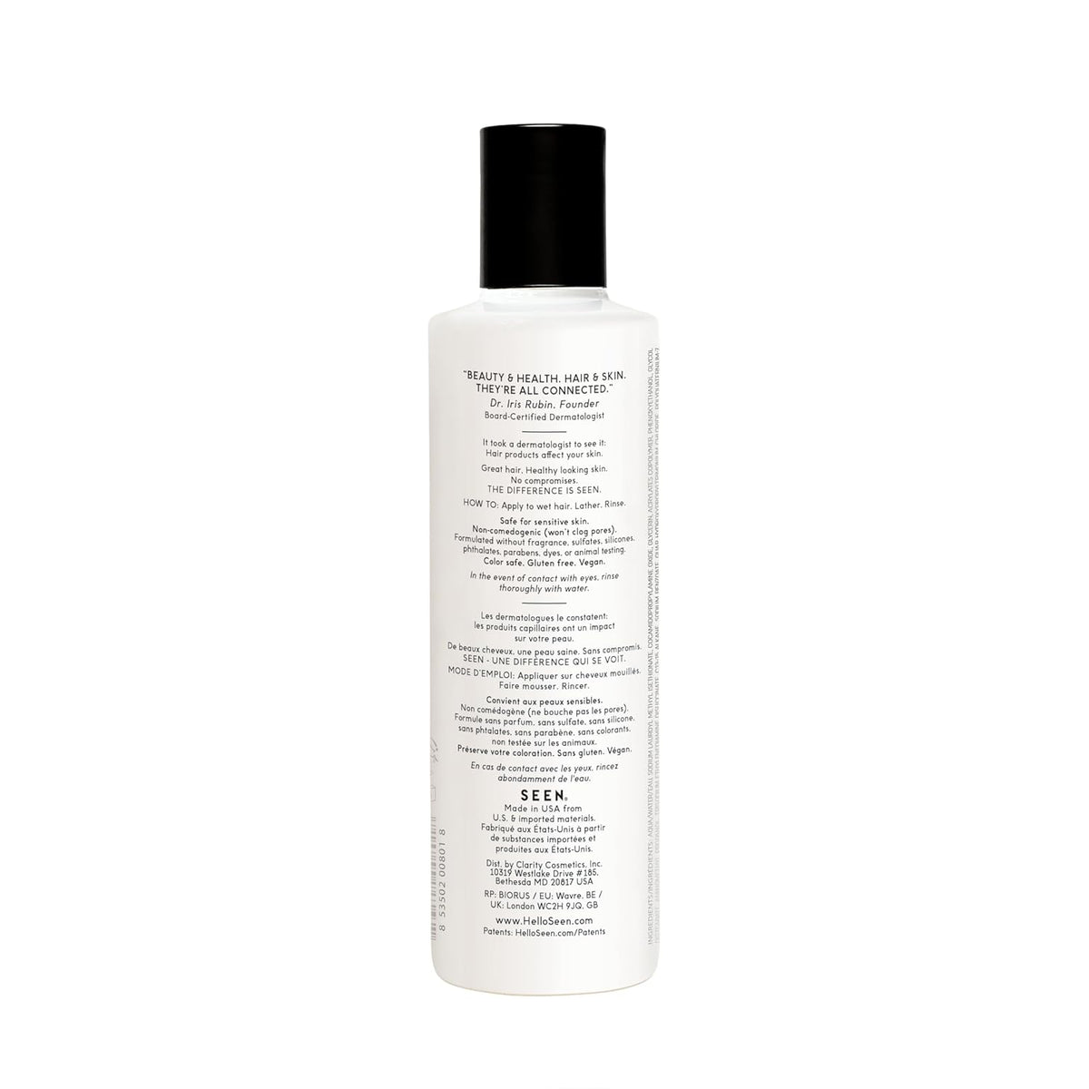 SEEN Shampoo & Conditioner Bundle, Fragrance-Free - Non-Comedogenic & Sulfate-Free Hair Care