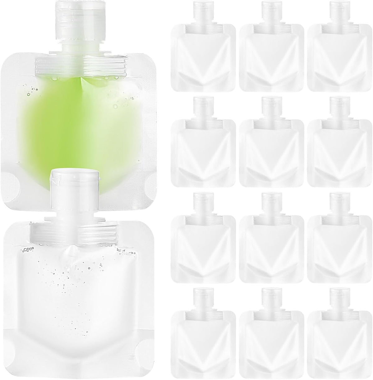 Beaupretty 15pcs Travel Pouches for Toiletries, 30ml Refillable Empty Travel Size Containers, Small