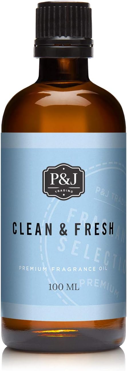 P&J Fragrance Oil | Clean & Fresh Oil 100ml - Candle Scents for Candle Making, Freshie, Soap Making